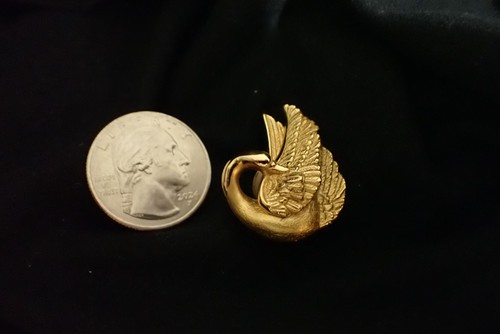 Nachlass 14K YG Electroform Schwan Halskette...passende Ohrringe separat erhältlich - Bild 12 von 15