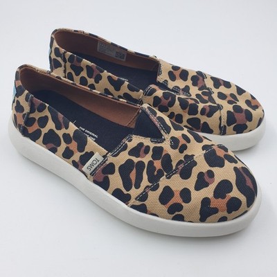 Toms Damenschuhe 3 hellbraune Leopardenmuster Slipper adrette Küstenkomfort für jeden Tag