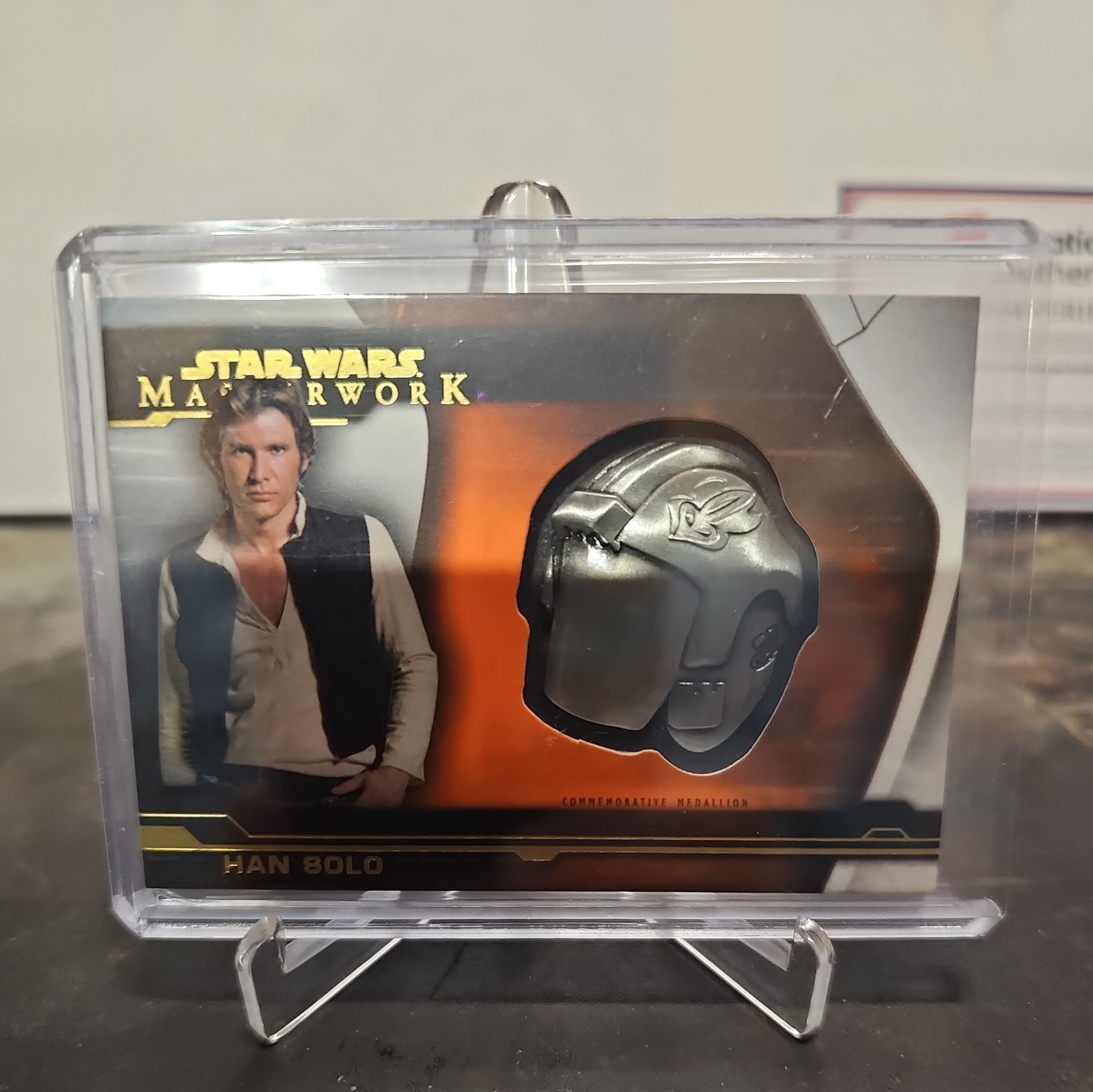 2019 Topps Star Wars Masterwork Artifact Medallion Orange 09/10 Han Solo 