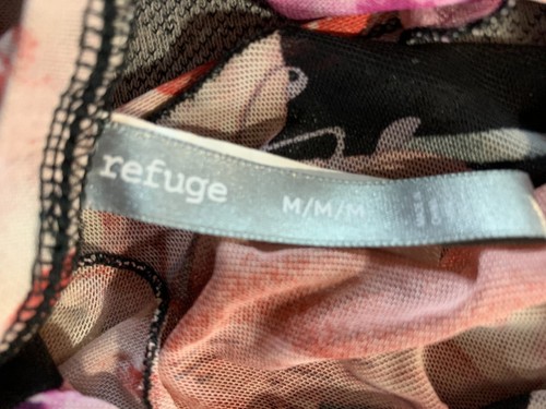 Refuge Mini Skirt Womens Medium Multicolor Floral Ruched Tie-Hem Summer Vacation - Picture 7 of 8