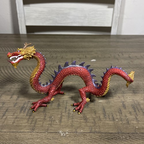 Figura Safari Ltd Dragón Rojo Imperial Cornudo 8" Folclore Chino 2009 - Imagen 1 de 10