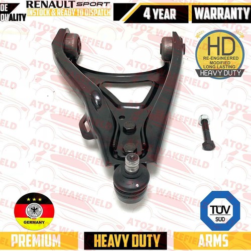 FOR CLIO 2.0 SPORT 172 182 FRONT LOWER CONTROL WISHBONE ARMS BALL JOINTS BUSHES - Picture 5 of 13