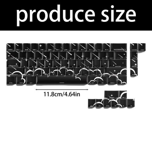 Star Rain Theme Keycap Collection 74pcs Illumination Keycaps Side Printed PBT - Picture 8 of 8