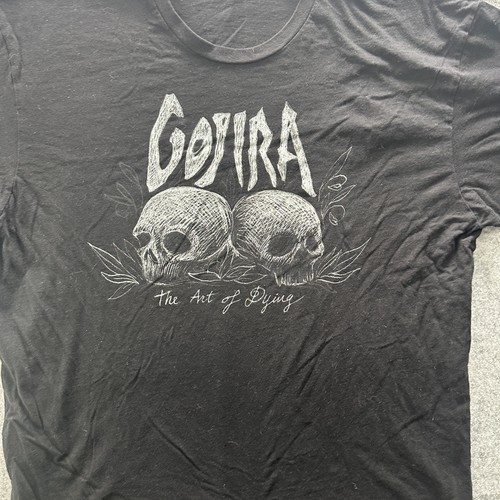 Gojira Camicia Uomo Large Nera L'Arte di Morire Tour Band Metal Skulls 2013 LEGGI - Foto 2 di 12