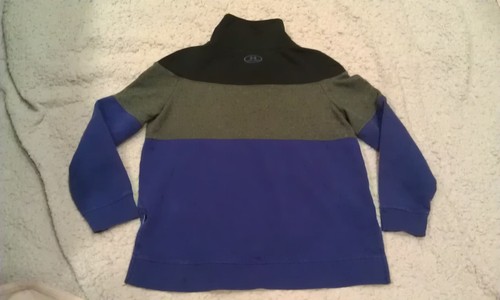 Under Armor Cold Gear Threadborne Heavy Sweatshirt Turtle Neck Youth Boys Large - Picture 5 of 9