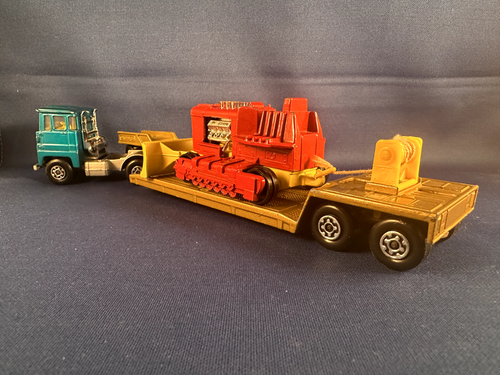 Matchbox Super Kings K-23 Scammell Tractor & Low Loader w/ Super Bulldozer NICE - Picture 4 of 6