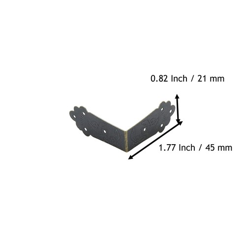 20 Pcs Metal Corner Guard Decorative Box Corners Right Angle Bracket for Chair - Picture 4 of 4