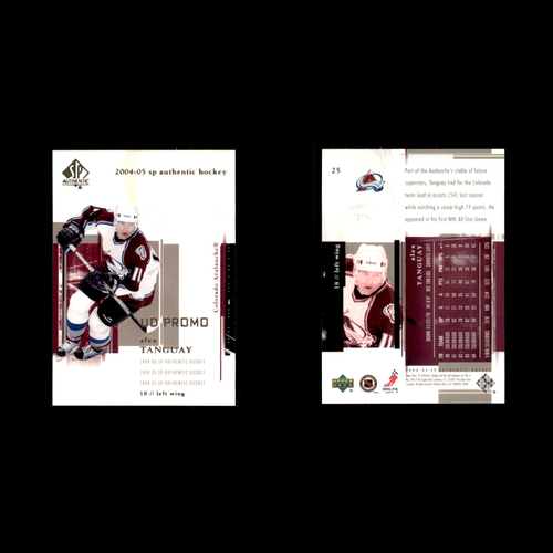 Alex Tanguay #25 2004-05 Upper Deck SP Autentico UD Promo Colorado Avalanche NHL - Foto 3 di 4