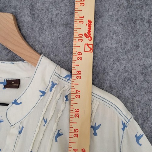 Camisa Legacy Falls para mujer XL azul colibrí pintuck Henley manga 3/4 2610054 - Imagen 12 de 13