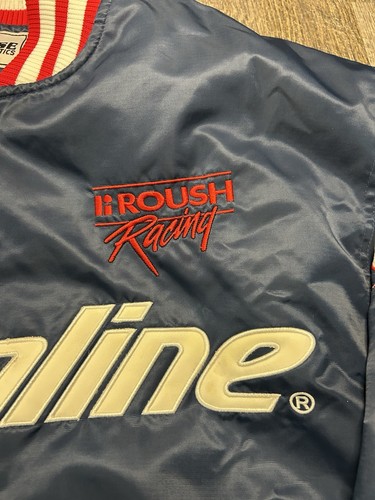 Chaqueta de bombardero vintage Valvoline Racing Mark Martin NASCAR talla mediana nailon - Imagen 2 de 9