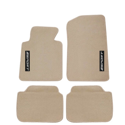 Beige Nylon Floor Mat 4PCS Fit For 99-06 BMW E46 3-Series M3 Carpet Set w/ Sport
