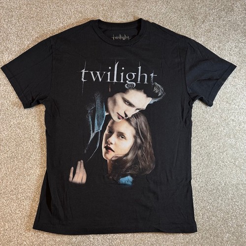T-shirt poster film Twilight nera uomo taglia media cotone Edward Bella - Foto 2 di 5