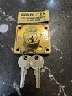 Vintage Brass Union Parkes Willenhall England 4006 Cylinder Drawer Deadlock