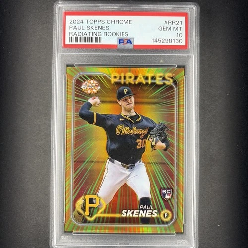 2024 Topps Chrome Update Radiating Rookies #RR21 Paul Skenes SP RC PSA 10 Gem Mt
