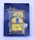 Decorative Enamel Light Switch Plate - Metal Palm Tree, Elephant