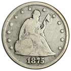 1875 SEATED LIBERTY 20 CENT ~ NICE FINE!