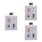 3 Sets Baby Fotorahmen Babyhandabdruck Und Fußabdruck Kit Babyfotosrahmen