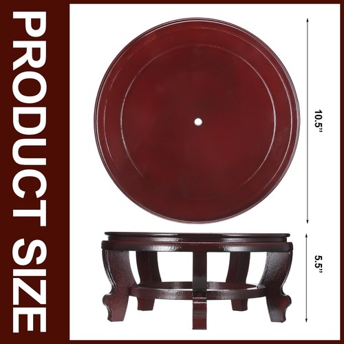 10 Inches Wooden Planter Stand Indoor Chinese Vase Fishbowl Display Stands As... - Picture 2 of 6