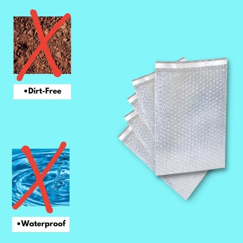 250 Pcs Bubble Out Self Seal Clear Bags 10" x 15.5" Shipping Protective Pouches - Picture 4 of 5