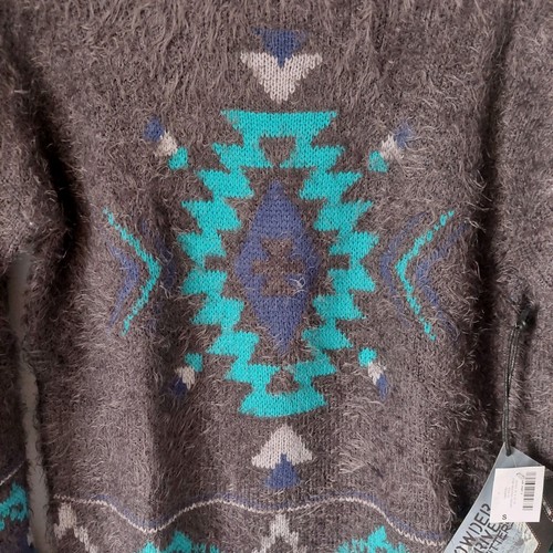Maglione donna azteco con frange Powder River Outfitters by Panhandle nuovo con etichette taglia small - Foto 3 di 14