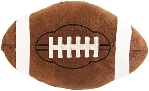 4 Stück Sport Dekokissen flauschig Stofftier Fußball weiß, orange, braun - Bild 5 von 6