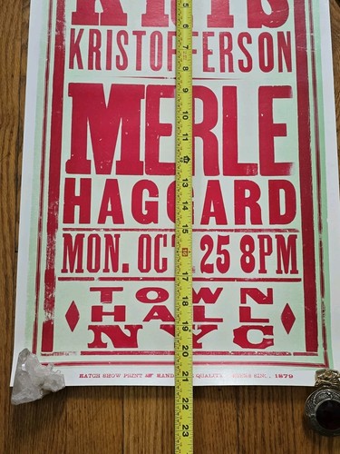 Original Kris Kristofferson Merle Haggard Concert Poster Hatch Show Print NYC 99 - Picture 9 of 10