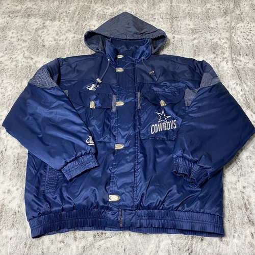 RARE90’s Vintage Dallas Cowboys Jacket NFL Pro Line Logo Athletic Navy Blue-Sz L