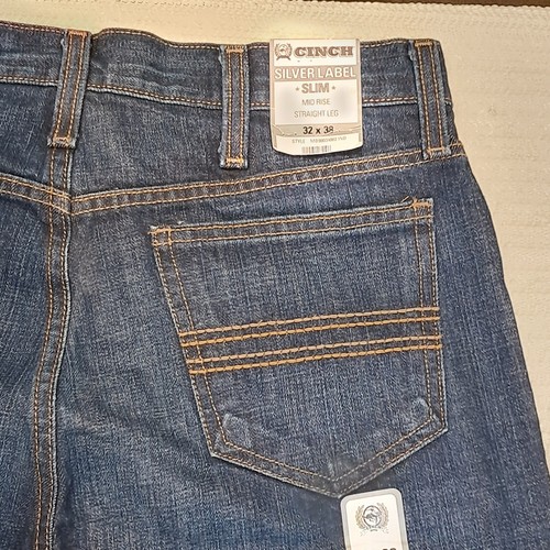 Cinch Silver Label Jeans Men’s 32x38 Slim Mid-Rise Stright Leg - Picture 5 of 11