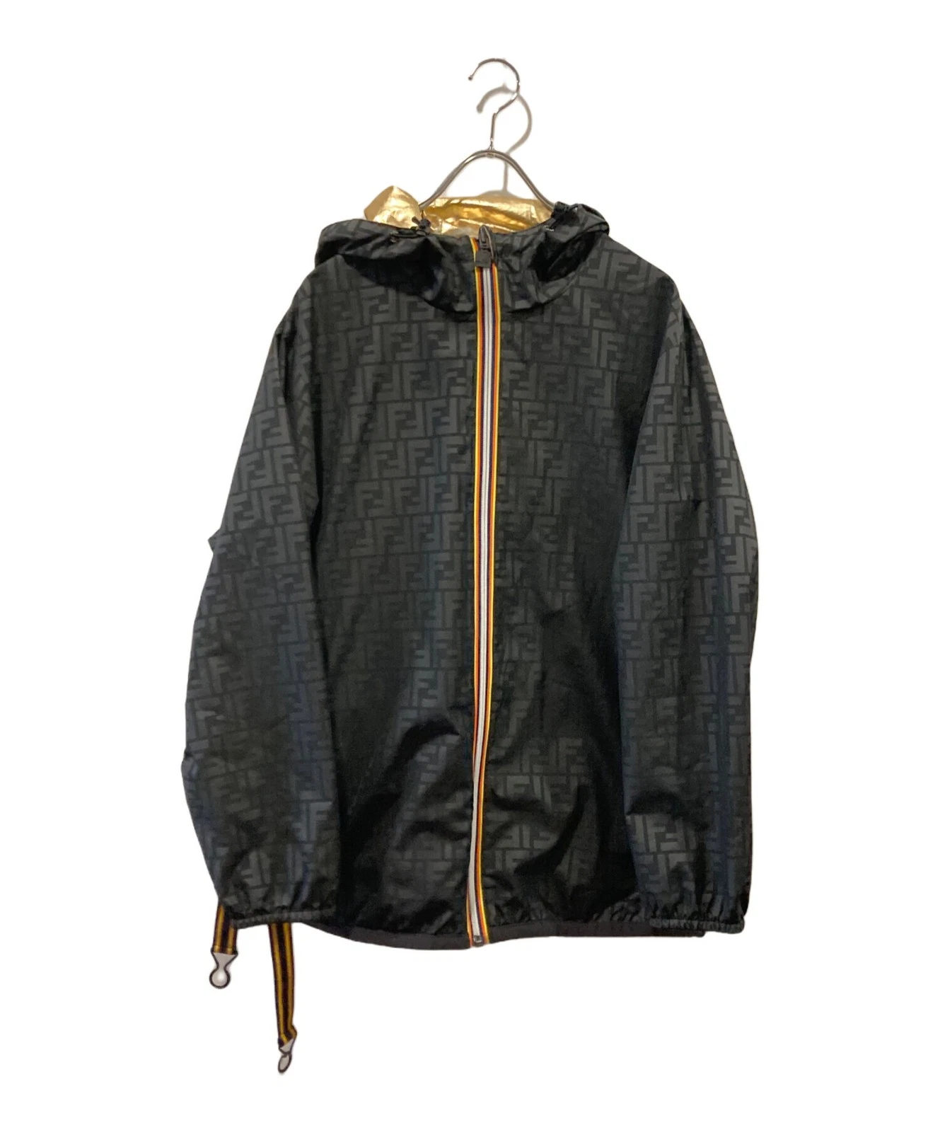 K WAY × FENDI Giacca Nylon Reversibile Taglia: M Nero Uomo FAN019 AERS