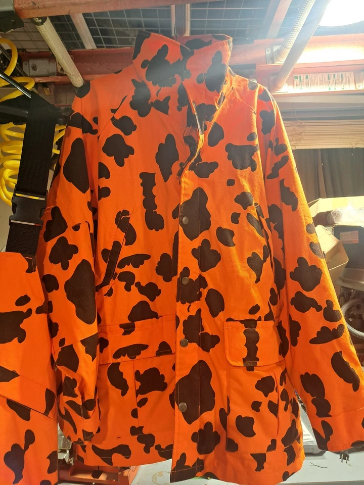 Abrigo de Caza FIELD & STREAM Naranja Brillante Camuflaje Grande y Baberos L Para Hombres Nuevo Nunca Usado Foto 2 de 4