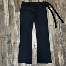 Vintage Ulla Johnson Navy Pants with Built-In Double Strap Made In NYC Size 2 