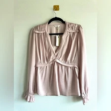 NWT Lucky Brand Blush Peasant Top – Romantic Boho Style (XS)