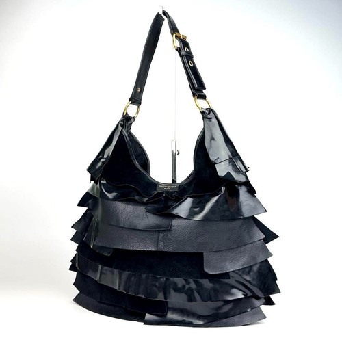 Yves Saint Laurent St Tropez Black Haircalf Leather Shoulder Bag Vintage Y2K - Picture 11 of 13