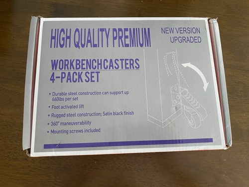 Spacekeeper WORKBENCH CASTER KIT 600 LBS 4 PACK SET