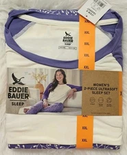 Eddie Bauer Purple Size XXLarge 2-Piece Ultra Soft Pajama Set NWT 💜 