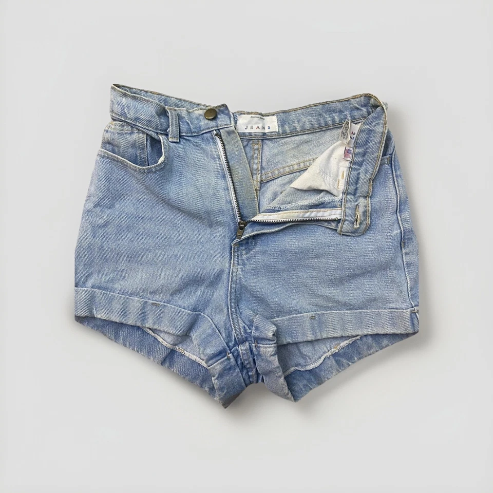 Pantalón Corto American Apparel Vintage Cintura Alta Talla S 26 27 28 Lavado Claro Usado en Excelente Condición Foto 2 de 4