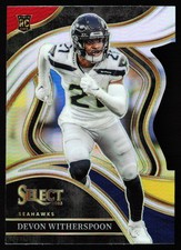 2023 Panini Select Yellow & Red Prizm Die-Cut Devon Witherspoon Rookie #273 JW1