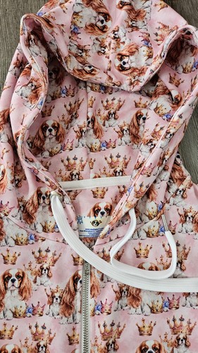Pretty in Pink Cavalier King Charles Spaniel Puppy Dog Hoodie Large Free ship - Bild 6 von 9