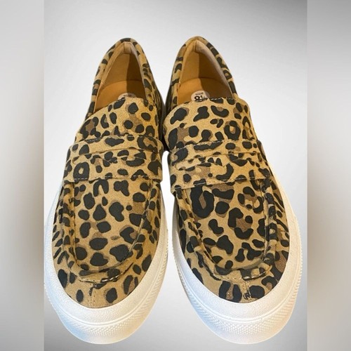 J / SLIDES | ANTHROPOLOGIE | J/SLIDES GIGI Leopard Print Sneakers NWOB 8.5 - Picture 3 of 9