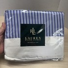 Ralph Lauren Queen Flat Sheet Putney Stripe Blue
