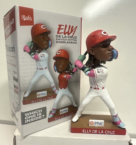 2025 Cincinnati Reds Elly De La Cruz White Jersey SGA Bobblehead - Bild 1 von 7