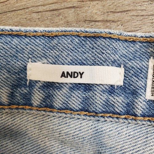 Pantalones Cortos Mango MNG Denim Andy Jean Tiro Alto Deshilachado Lavado Ligero 6 Aberturas Preppy Playa - Imagen 10 de 12