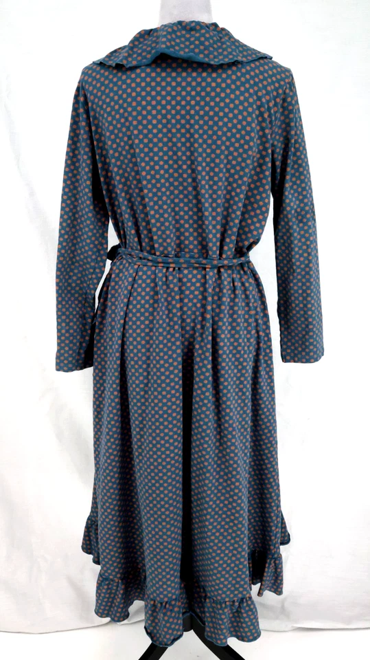 Matilda Jane 连衣裙大码 2XL 2X 蓝色红色花卉裹身弹力棉褶边 — 第 2/4 张图片