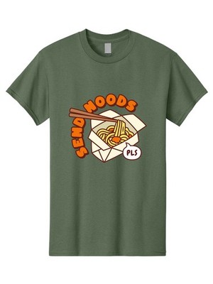 Send-Noods Mens Graphic Tee,100% Cotton,Casual Summer Wear