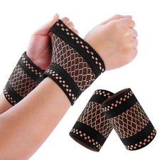 Wrist Brace, 2 Pack Elastic Wrist Support with Strap, Unisex, Right or Left, ...