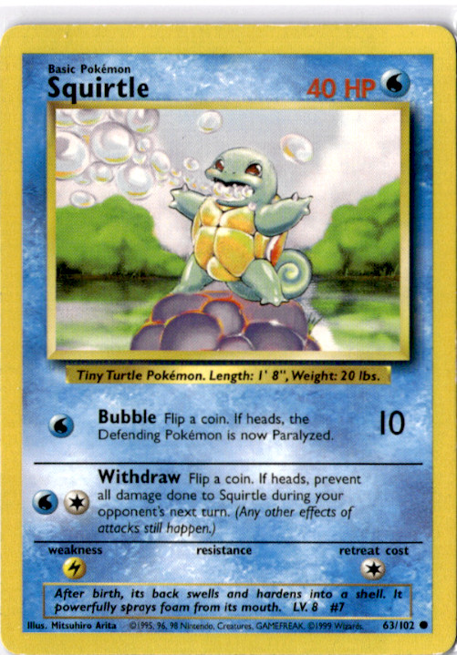 Squirtle MP, Base Set 063/102 -