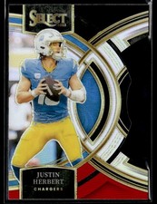 L40,768 - 2023 Select Prizm Black and Red Die Cut #136 Justin Herbert