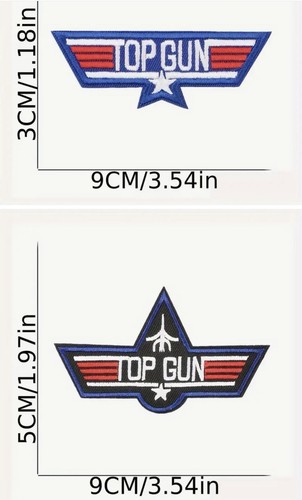 Top Gun Flight Suit Patches Maverick Costume Full Set 12 PC Embroidered GOOSE - Picture 8 of 17