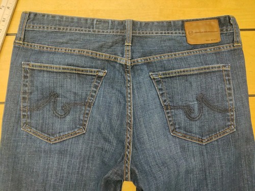 AG Adriano Goldschmied Jeans Mens 36x36 Blue The Protégé Straight Leg Denim USA - Picture 9 of 10