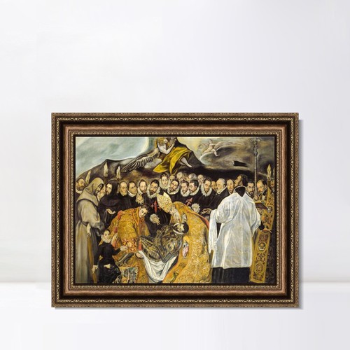 Framed Canvas Art Giclee Print The Burial of The Count of Orgaz,1588 by El Greco - Picture 14 of 16